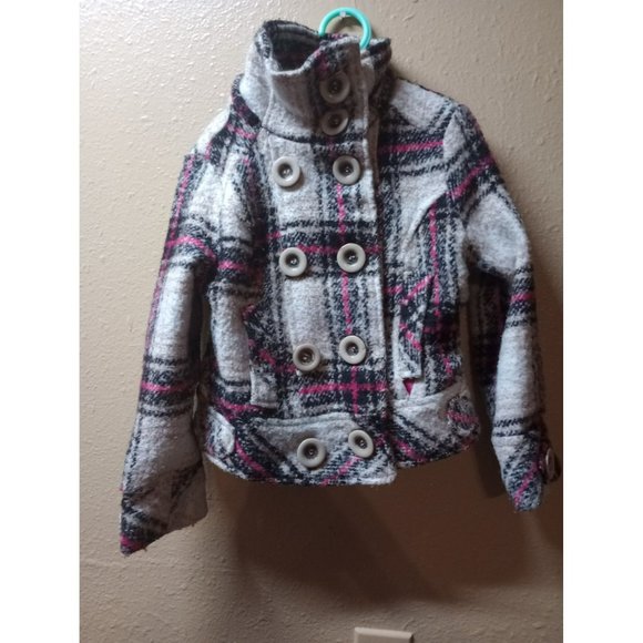 DX-Girls vintage wool blend jacket coat large button size m5-6 - Picture 1 of 15
